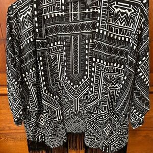 INC fringed bottom and Lightweight cover for sleeveless dresses or no sleeve